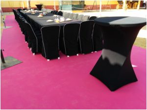 Moqueta ferial fucsia para eventos